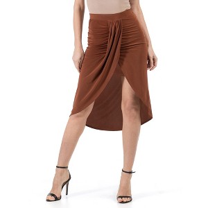 Womens Knee Length Tulip Skirt - 24seven Comfort Apparel™ - 1 of 4
