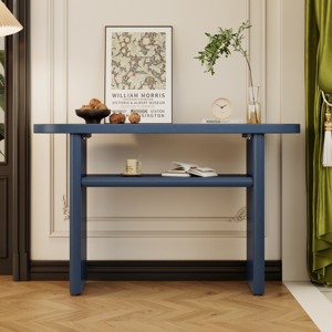 Elegant Minimalist Console Table, Sofa Table With Rounded Edges And Sturdy Shelf Design, Console Table Wood-Cuddlewood - 1 of 4