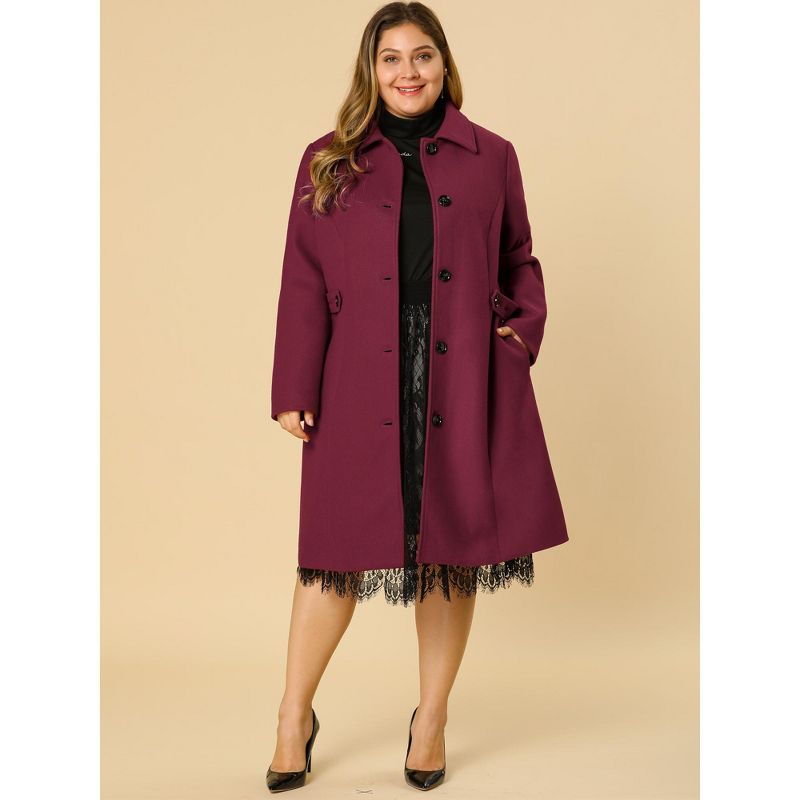 Agnes Orinda Women's Plus Size Winter Outfits Utility Belted Fashion Overcoats, 2 of 7