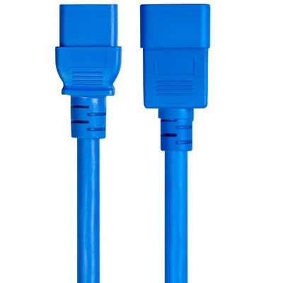 Monoprice Power Extension Cable / Cord - 3 Feet - Blue | 12AWG 20A (IEC 60320 C19 to IEC 60320 C20)