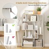 Tangkula 2 PCS 47" Open-back Geometric Bookshelf Free-standing Storage Shelf Unit - 3 of 4