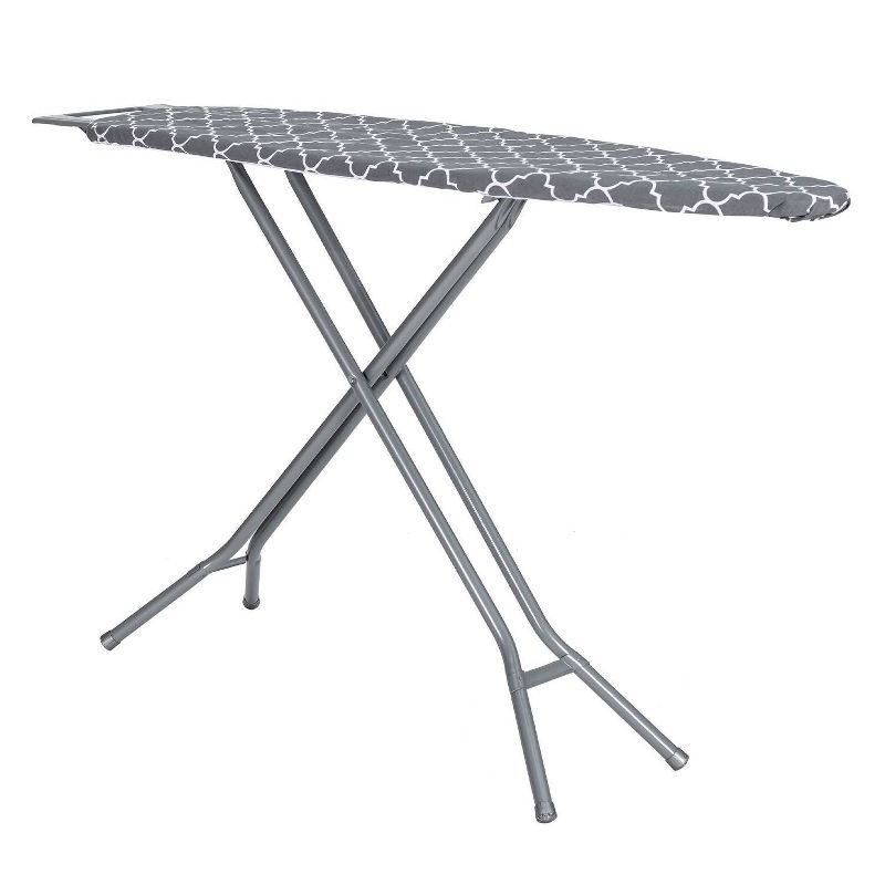 Seymour Home Products 4 Leg Mesh Top Ironing Board with Iron Rest Gray Lattice, 3 of 14