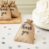 Sparkle and Bash 30 Pack Small Burlap Gift Bags with Drawstring for Wedding Party Favors, Jewelry, Thank You, 5 x 7 In - 2 of 4