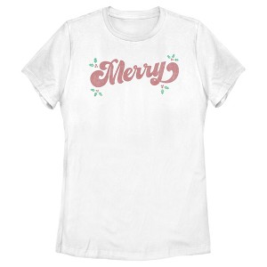 Women's Lost Gods Distressed Merry T-Shirt - 1 of 4