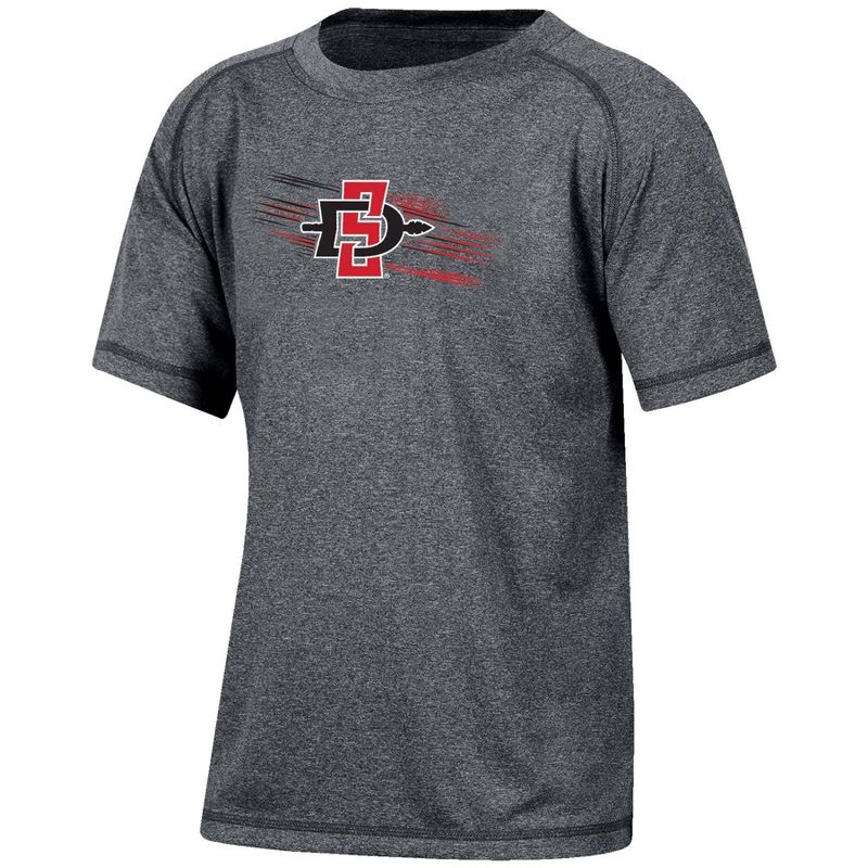 NCAA San Diego State Aztecs Boys&#39; Gray Poly T-Shirt, 1 of 4