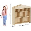 Acekool 9-Cubby Toy Storage Organizer Bookshelf for Kids, 40.7" W Playroom Bookcase with Roof-Top Shelves, Wooden Cubby Storage for Nursery, Bedroom - 2 of 4