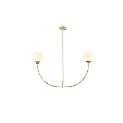 Elegant Lighting Lyle Flush Mount in Black with Frosted Glass Globe