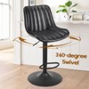 NicBex Adjustable Height PU Leather Bar Stools Set of 2,Swivel Counter Height Bar Stools with Backrest,Bar Chairs for Kitchen Island,Home Bar - 3 of 4