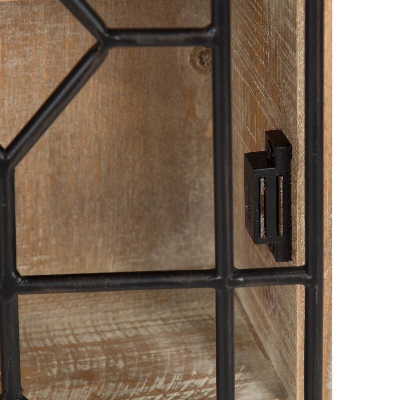 Megara Decorative Wooden Wall Hanging Curio Cabinet Rustic Brown - Kate &#38; Laurel All Things Decor, 5 of 8