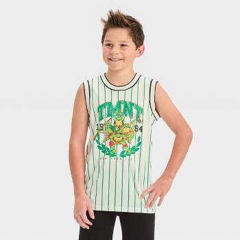 Boys' Teenage Mutant Ninja Turtles Basketball Athletic Tank Top - Off White
