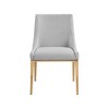 Meridian Furniture,Haines Linen Textured Polyester Fabric Dining Chair - 3 of 4