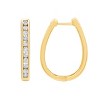 Gilded 1/4 to 1 Cttw Natural Diamond Hoop Earrings in Sterling Silver or 14KT Gold-Plated, Elegant & Ethical Jewelry for Women, Gift Box Included - 3 of 3