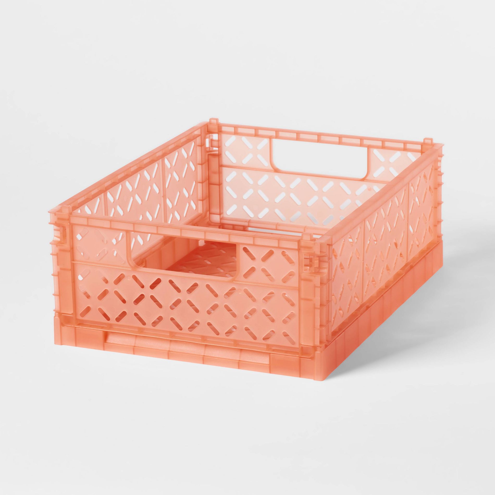 Rectangular Plastic Foldable Medium Crate - Brightroom™