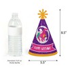 Big Dot of Happiness Roar Dinosaur Girl - Cone Happy Birthday Party Hats for Kids and Adults - Set of 8 (Standard Size) - 3 of 4