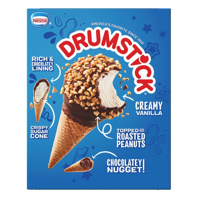 Nestle Vanilla Drumstick Ice Cream Cone - 4ct/18.1 fl oz, 4 of 12