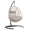 Nestfair 46.5" W Metal Wicker Patio Swing with Cushion Natural - 2 of 4