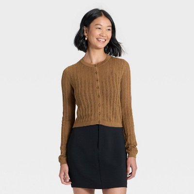 Women's Pointelle Cardigan - A New Day™