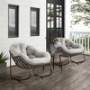 Lyngins Outdoor Rattan Nursery Rocking Chair with Steel Frame,Upholstered Glider Rocking Chair,Hand-woven Accent Chair for Living Room - 3 of 3