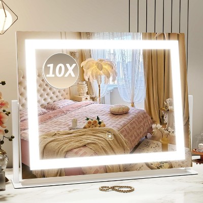 22 Inch LED Vanity Mirror with Dimmable 3 Modes, Tabletop or Wall-Mounted Makeup Mirror