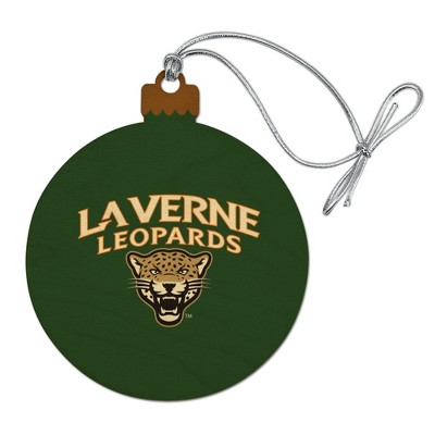 University of La Verne Primary Logo Wood Christmas Tree Holiday Ornament