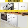 1 Stainless Steel Cabinet Door Drawer Combo Left Drawer Right Empty Door 33 Width 22 Depth 22 Height Inches Seven Ply Corrugated Box With Vent Panel - 4 of 4