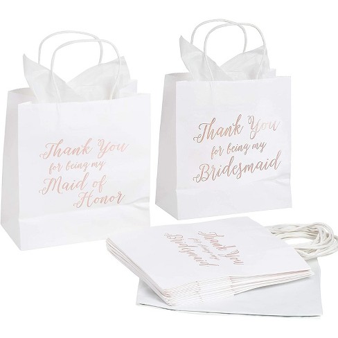 11pcs Bridesmaid Wedding Gift Bags Tissue Paper 1 Maid Of Honor For Bridal Party Target