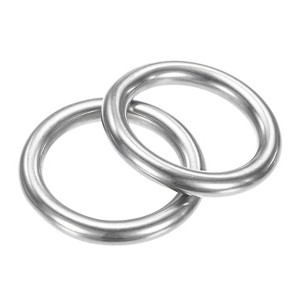 Unique Bargains 316 Stainless Steel Multi-Purpose Welded Heavy Duty O Rings for Crafts Silver - 1 of 4