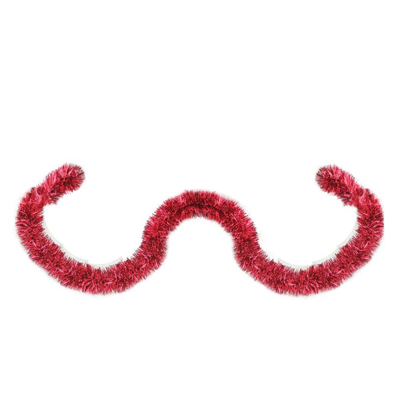 Northlight 50' x 2.5" Unlit Shiny Red 8-Ply Foil Tinsel Christmas Garland, 1 of 5