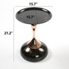 Syemin End Tables End Coffee Table Round Side Table Minimalist Accent Table for Small Spaces and Living Room, Black, 15.7"*15.7"*21.2" - 3 of 4