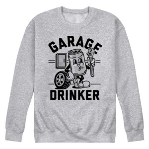 Men's - Instant Message - Garage Drinker Graphic Fleece Sweatshirt - 1 of 4