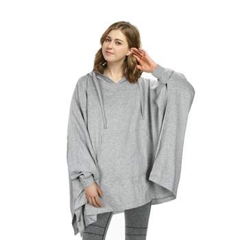 Catalonia Oversized Hoodie Sweatshirt Cape, Casual Hoodie Cape, Batwing Coat Pullover Blanket | Fluffy Fleece, Comfortable, Roomy | for Adults