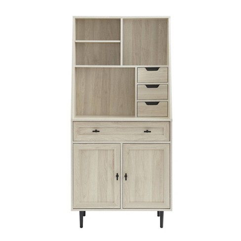 Computer hutch with deals storage