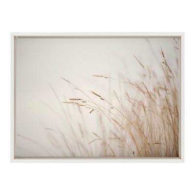 Marsh Grass No 1 White Framed Canvas Landscape Print