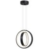 POWLIG 2-Light Black Modern Dimmable Integrated LED Pendant Light with Adjustable Height - 2 of 4