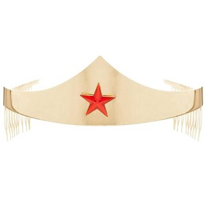 DC Comics Wonder Woman Golden Tiara with Red Gem Star - 1 of 4