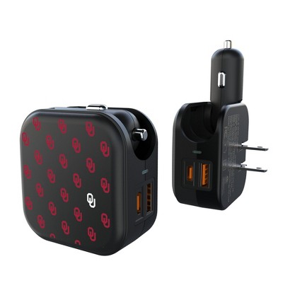 NCAA SEC Universities Fashion Pattern 18-Watt 2 in 1 USB A/C Charger