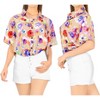 HAPPY BAY Women's Button Down Blouses Short Sleeve Womens Button Up Beach Party Tops Summer Tropical Vacation Holidays Hawaiian Shirts - 2 of 4