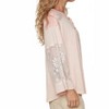 Women's Lace And Cotton Flowy Shirt - POL - 3 of 4