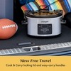 Crock-Pot 4 Quart Travel Proof Cook and Carry Programmable Slow Cooker with Locking Lid, Convenient Handles, and Digital Display, Stainless Steel - image 2 of 4