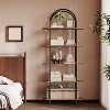 5-Tier Industrial Bookshelf, 71 Inch Tall Metal Arch Bookcase with Open Adjustable Shelves, for Living Room and Home Office - 3 of 4