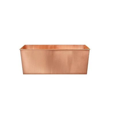 36" Copper and Black Tapered Window Box Planter