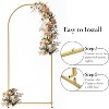 Gold Arch Backdrop Stand Set of 3 (5FT/6FT/6.6FT) Metal Wedding Arch Stand Gold Arched Frame for Ceremony Outdoor Indoor Decoration - 3 of 4