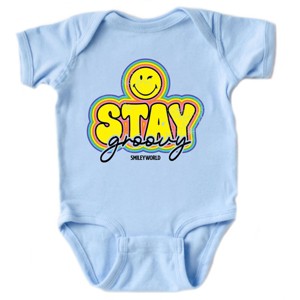 The Juniper Shop SmileyWorld Stay Groovy Baby Short Sleeve Bodysuit - 1 of 4