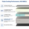 Vipbear 10/12 Inch Extra Firm Memory Foam Mattress,Cooling Gel Green Tea Bed Mattresses,Flip Firm Mattress for Back Pain,CertiPUR-US,Made in USA - 2 of 4