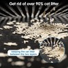 Angel Sar 21x14 Inch Cat Litter Mat, Double Layer Litter Trapping Mat with MiLi Shape Holes, Urine Waterproof, Easy Clean, Non-Slip, Black - 3 of 4