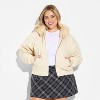 Women's Faux Fur Trim Hooded Zip-Up Sweatshirt - Wild Fable™ - 2 of 3