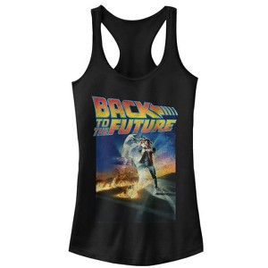 Juniors Womens Back to the Future Retro Marty McFly Poster Racerback Tank Top - 1 of 4