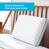 Dyonery Gel Memory Foam Pillow Dual-Sided Washable Cover for All Seasons Ventilated Breathable Foam Pillow, Pack of 1, For Sleeping, Standard - 2 of 4