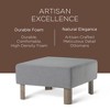 Maven Lane Lena Contemporary Upholstered Ottoman with Refined Wood Finish - 3 of 4
