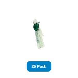 Jaya Disposable Cutlery Place Setting Green Compostable - Pack of 25 - 1 of 2